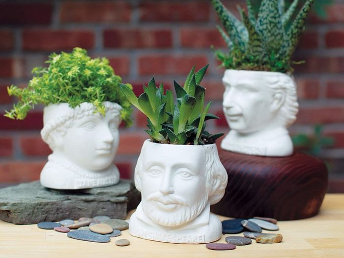 the classic white planters