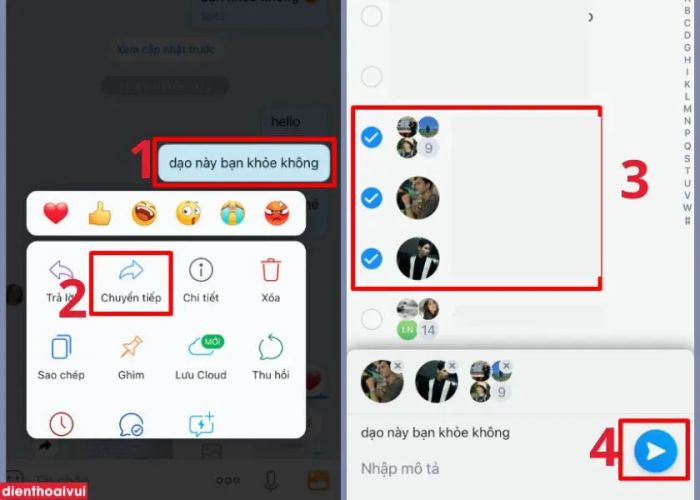 Cách gửi tin nhắn cho nhiều người cùng lúc trên Zalo