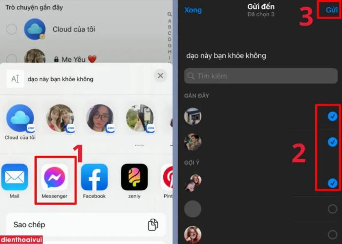 gửi tin nhắn hàng loạt qua ứng dụng