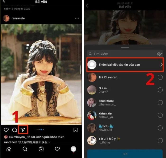 Cách chỉnh sửa Story khi chia sẻ lại bài viết