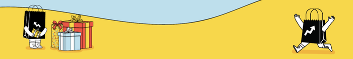 An illustrated banner for the gift guide.