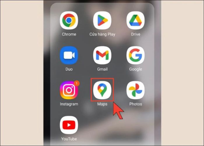chọn ứng dụng Google Maps
