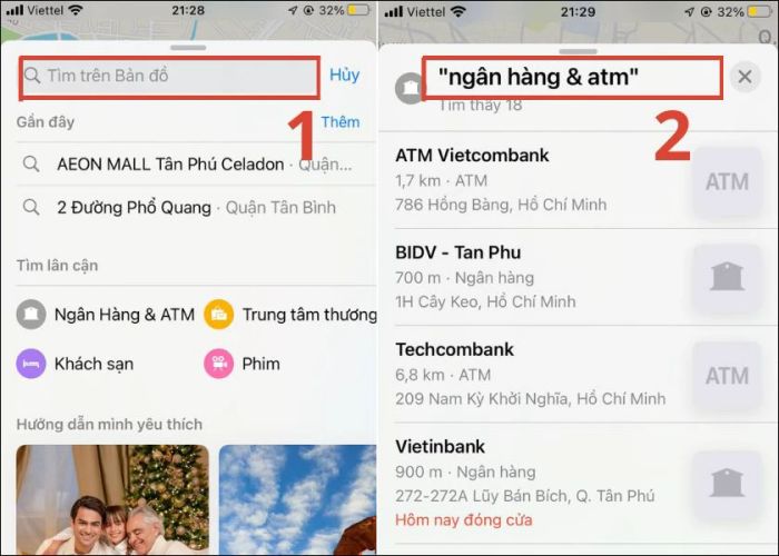 tìm cây ATM gần nhất quanh đây