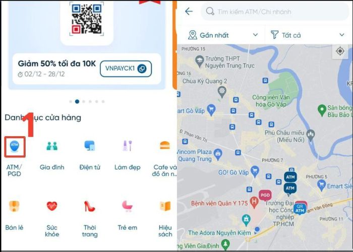 tìm trụ ATM gần bạn