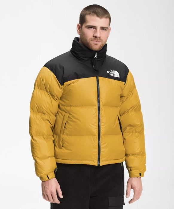 Model sporting a yellow jacket