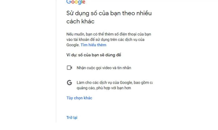 Chờ đợi mã xác thực từ Gmail để tiếp tục quá trình.