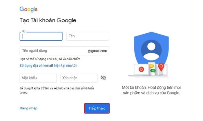 Hướng dẫn tạo Gmail không cần số điện thoại trên máy tính