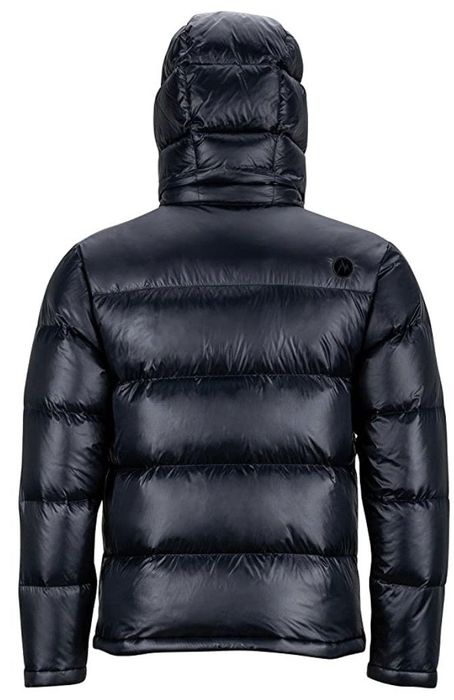 Back view of the Marmot jacket in jet black