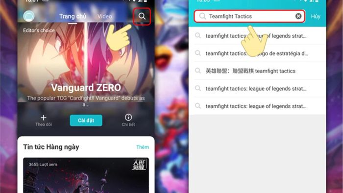Tìm kiếm tên Teamfight Tactics