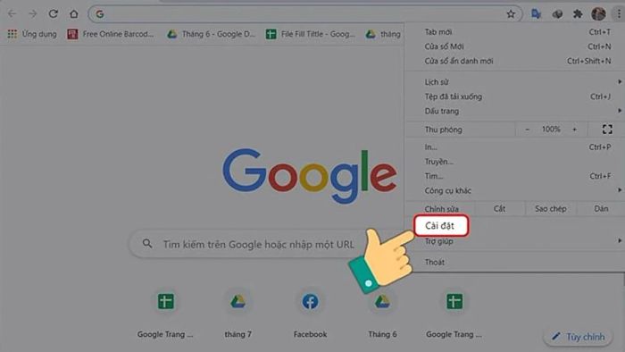 Hướng dẫn cài Google làm trang chủ trên Chrome