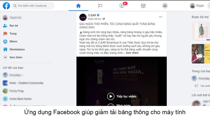 cài đặt Facebook