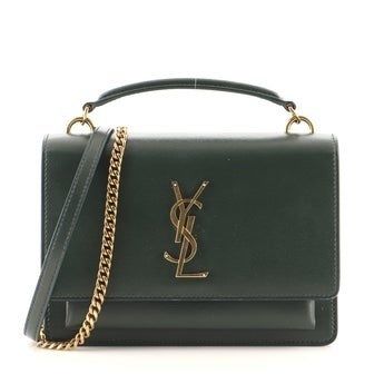 A sleek black Saint Laurent bag that exudes timeless elegance.