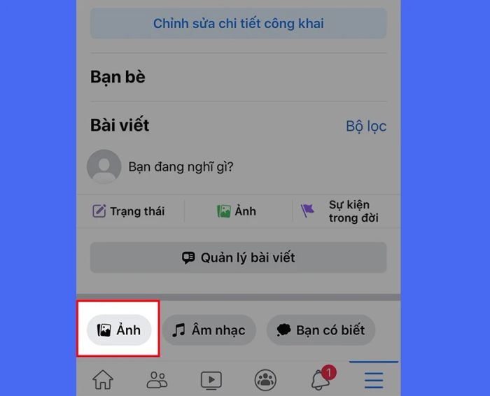 cách để ẩn tất cả ảnh trên Facebook ngay trên điện thoại