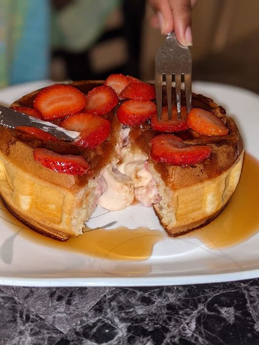 a customer's stuffed waffle