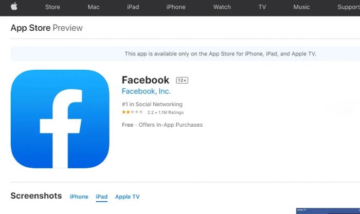 tải facebook cho macbook