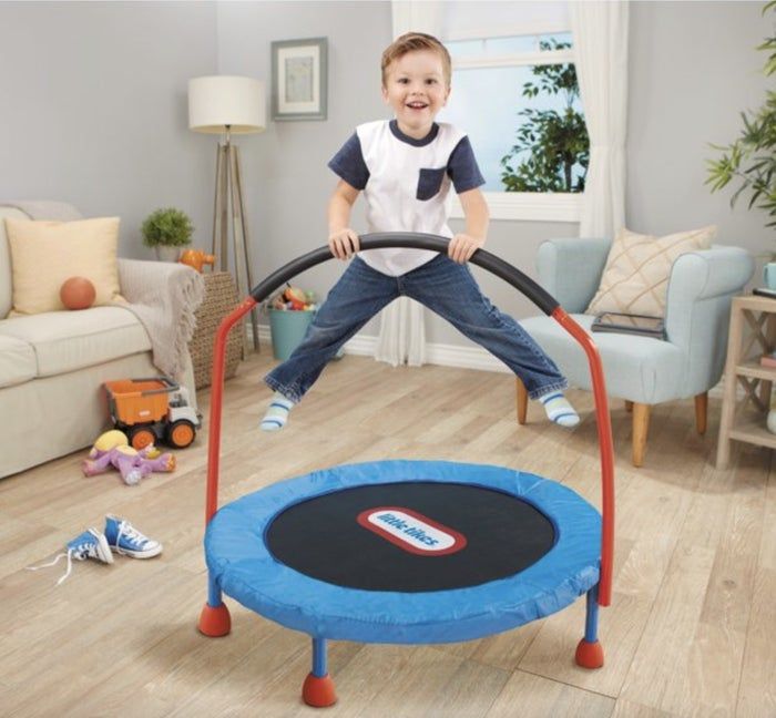 Kid enjoying a trampoline session