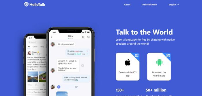 HelloTalk - ứng dụng giúp kết nối với người học và người bản ngữ