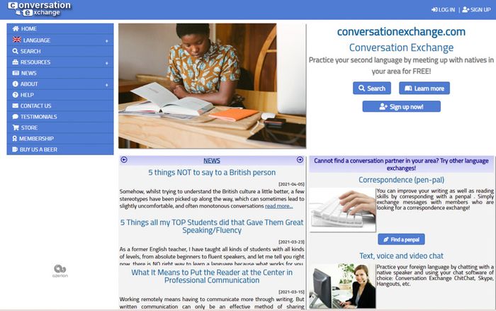 ConversationExchange - Nền tảng kết nối người học ngoại ngữ