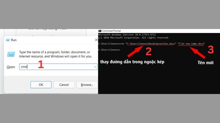 Hướng dẫn chi tiết cách sử dụng phím tắt để đổi tên File bằng Command Prompt - Bước 1 (kèm hình ảnh minh họa)