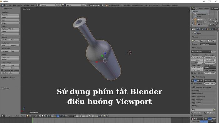 Các phím tắt điều hướng Viewport và Object trong Blender