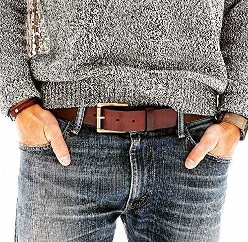 model showcasing the brown belt