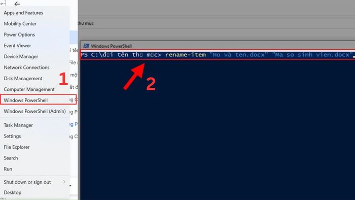 Hướng dẫn chi tiết cách sử dụng phím tắt để đổi tên File trong PowerShell - Bước 1 (kèm hình ảnh minh họa)