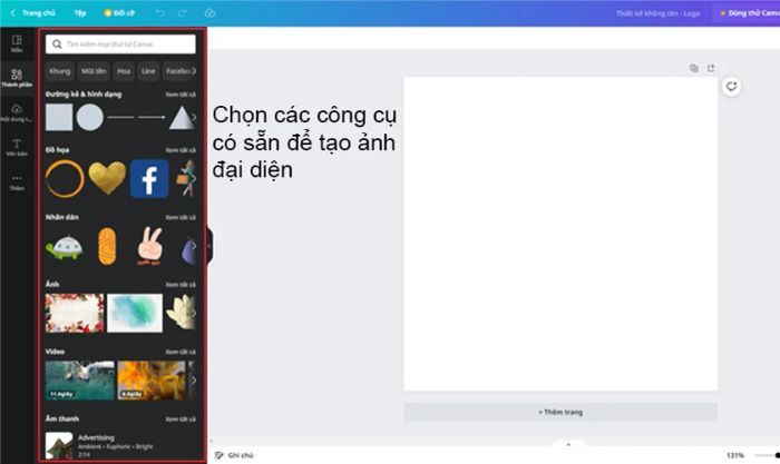 Sử dụng các công cụ như Thành phần, Văn bản, Thêm để thêm các hiệu ứng, hình dán và khung cho ảnh của bạn.