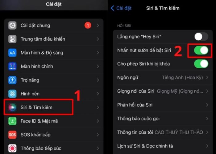 Sử dụng Siri để kích hoạt chế độ