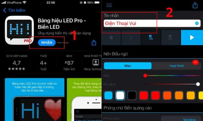 Cách tạo chữ chạy trên điện thoại