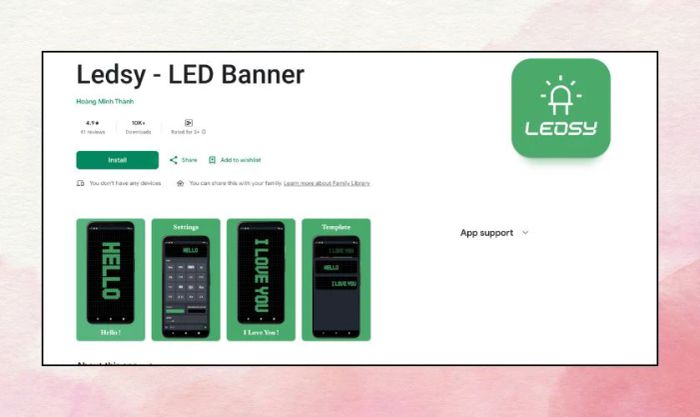 Ledsy - Ứng dụng tạo chữ chạy trên điện thoại