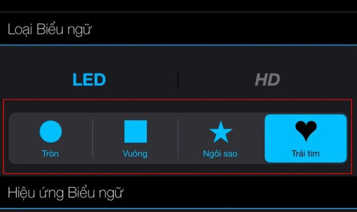 Bạn có thể chỉnh sửa kiểu biểu ngữ thành hình tròn, vuông, ngôi sao, trái tim, thêm hiệu ứng và điều khiển chuyển động của nó theo ý muốn.