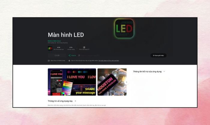 Ứng dụng màn hình LED chạy chữ trên điện thoại cực kỳ đơn giản và dễ sử dụng.