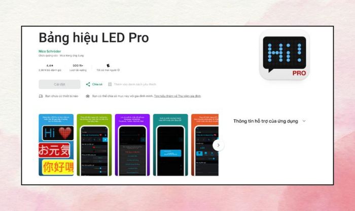 LED Banner Pro - Ứng dụng tạo chữ chạy trên điện thoại