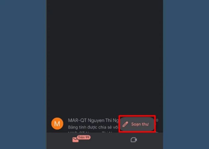 Hướng dẫn đặt lịch gửi email trên điện thoại - bước 1