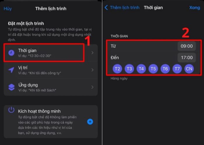 Hướng dẫn kích hoạt chế độ không làm phiền.