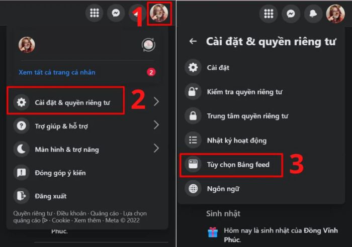 Cách ẩn lượt thích trên Facebook khi sử dụng máy tính.