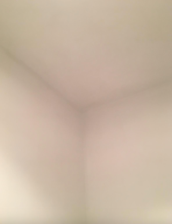 The same wall now free of mold stains