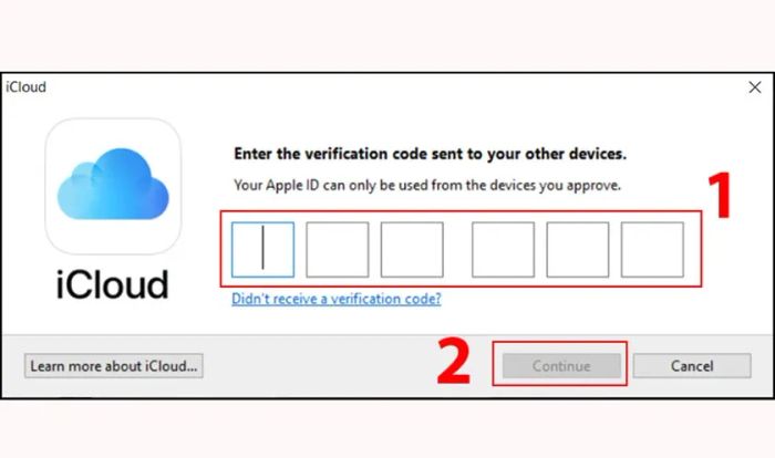 Hướng dẫn đăng nhập iCloud trên máy tính