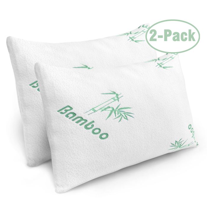 two bamboo pillows