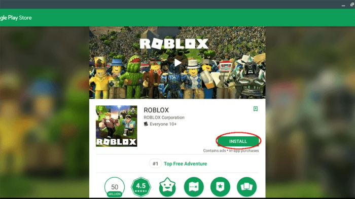 Mở App Store hoặc CH Play để tìm kiếm Roblox.