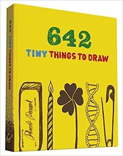 A small book titled 642 tiny things to draw