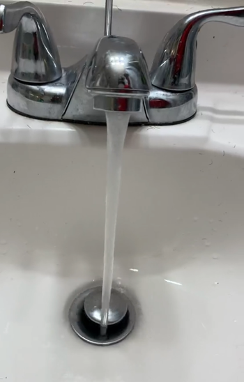 the same reviewer’s sink after using the drain cleaner