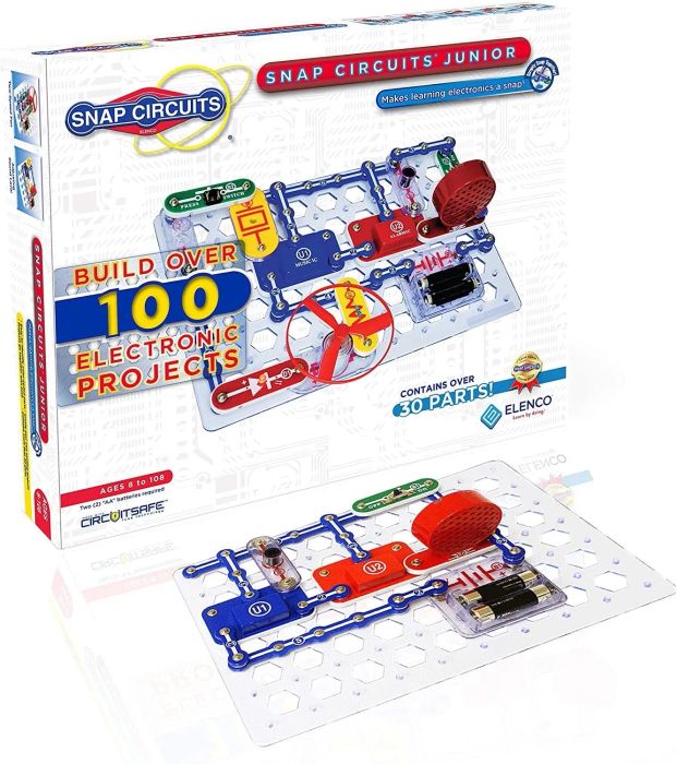 The packaging and electronic components are arranged on a plastic grid