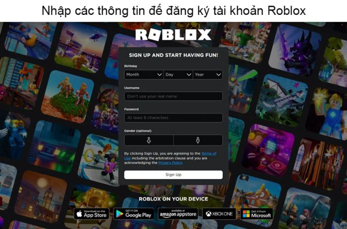 Hướng dẫn chi tiết cách đăng ký tài khoản Roblox