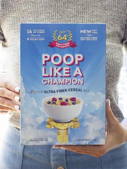 Poop Like A Champion cereal