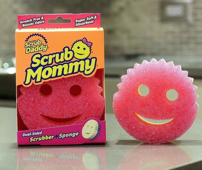 The Scrub Mommy Sponge Placed on a Countertop