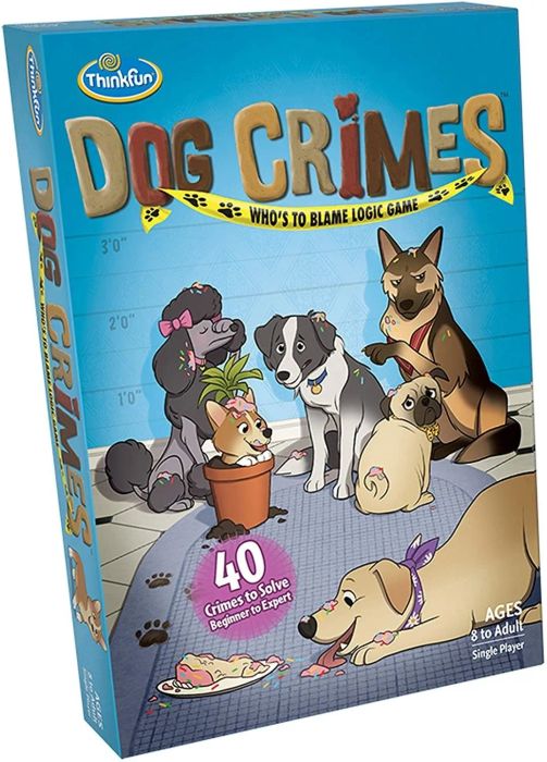 The packaging design for the Dog Crime game.