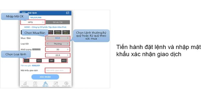 đặt lệnh