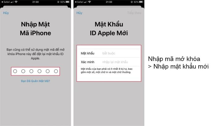 Hướng dẫn cách khôi phục mật khẩu Apple ID của bạn.