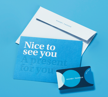 A Warby Parker gift card.